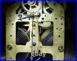 Beautiful Restored 1893 Seth Thomas #102 Black Adamantine Mantel Clock Running