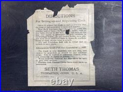 Beautiful Seth Thomas Rosewood Adamantine Scarce 1/2 hour bell strike VIDEO