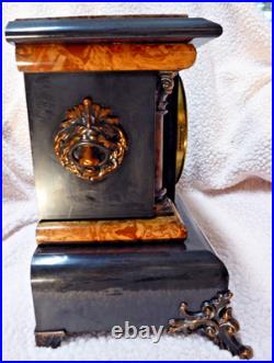Beautiful Vintage Seth Thomas Adamantine Clock. Late 1800s SERVICED