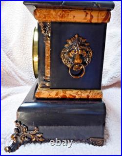 Beautiful Vintage Seth Thomas Adamantine Clock. Late 1800s SERVICED
