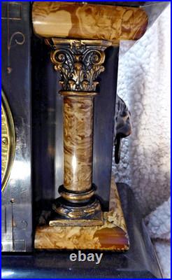 Beautiful Vintage Seth Thomas Adamantine Clock. Late 1800s SERVICED