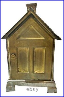 Brass House Clock GrannyCore Antique Signed Seth Thomas Doesn't Keep Time Antq