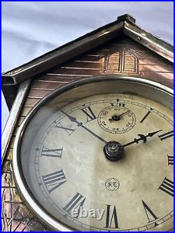 Brass House Clock GrannyCore Antique Signed Seth Thomas Doesn't Keep Time Antq
