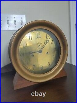 Brass Ships Clock Maritime E Howard Chelsea Seth Thomas engine room Chronometer
