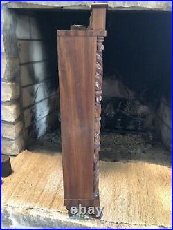 C. 1820 Seth Thomas Carved Pillar And Splat Wooden Works Shelf Clock For Repair