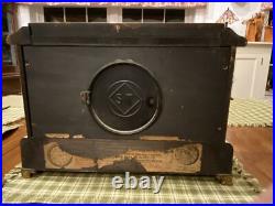 C 1906 Seth Thomas White Adamantine Bronze 6 Column Mantle Clock Model No 295 F