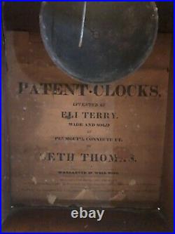 Circa 1820-30's Seth Thomas Pillar And Scroll Mantle Clock For Restoration