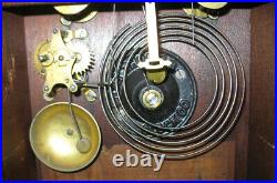 Circa 1880 Seth Thomas Eclipse Mantel Clock Wind Up 8 Day With Chime Shelf w Key