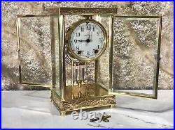 Circa 1882 Vintage Seth Thomas Brass Crystal Time & Strike, Regulator Clock