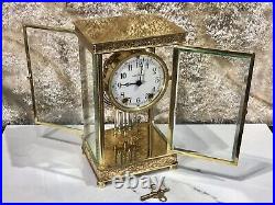 Circa 1882 Vintage Seth Thomas Brass Crystal Time & Strike, Regulator Clock