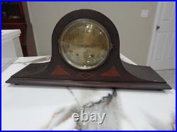 Circa 1920 Seth Thomas No. 120 8 Day Time & Strike Mahogany Tambour Mantle Clock