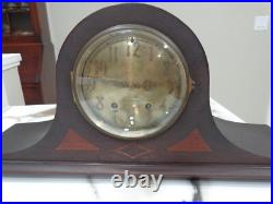 Circa 1920 Seth Thomas No. 120 8 Day Time & Strike Mahogany Tambour Mantle Clock