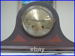 Circa 1920 Seth Thomas No. 120 8 Day Time & Strike Mahogany Tambour Mantle Clock
