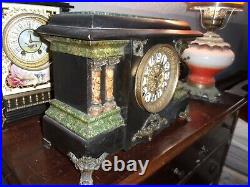 Decent Seth Thomas Adamantine French Style Antique Clock Runs Fine