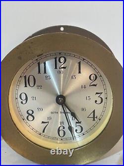 (E25) Seth Thomas Ships Clock Corsair W, E545-000, 1004, German Movement