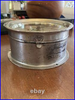 Early 1900s SETH THOMAS Antique Maritime Ships Clock Brass Nickel Roman Numeral
