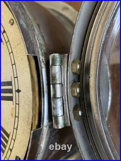 Early 1900s SETH THOMAS Antique Maritime Ships Clock Brass Nickel Roman Numeral