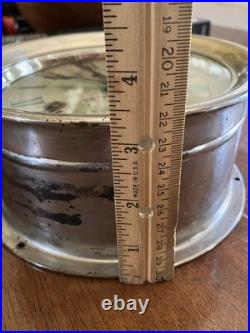 Early 1900s SETH THOMAS Antique Maritime Ships Clock Brass Nickel Roman Numeral