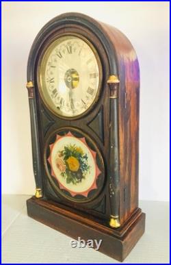 Early Seth Thomas Mantel Clock Key Wind Pendulum Movement Working Condition