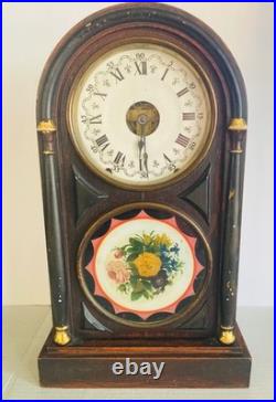 Early Seth Thomas Mantel Clock Key Wind Pendulum Movement Working Condition