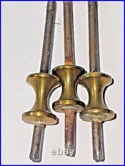 Early Seth Thomas Pillar & Scroll Brass Finials Ca. 1820