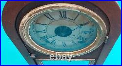 Early Seth Thomas Round Top 8 Day Time and Strike Shelf Clock with Lyre Movement