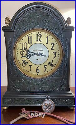 Extremely RareAntique Art Noveau Seth Thomas Bronze/Copper Beehive Mantle Clock