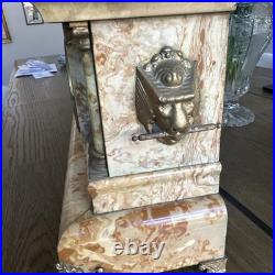 FABULOUS OLD Antique MANTLE CLOCK Seth Thomas Adamantine 1880 Faux Marble