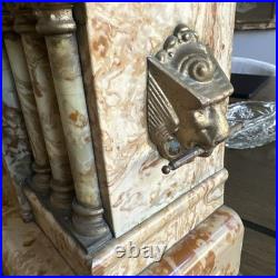FABULOUS OLD Antique MANTLE CLOCK Seth Thomas Adamantine 1880 Faux Marble