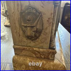 FABULOUS OLD Antique MANTLE CLOCK Seth Thomas Adamantine 1880 Faux Marble