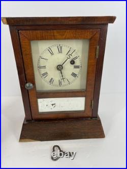 FOR PARTS Antique Seth Thomas Shelf Mantle Clock 1866 Original Movement with Key