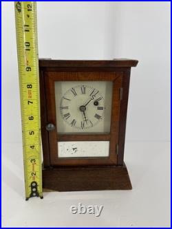 FOR PARTS Antique Seth Thomas Shelf Mantle Clock 1866 Original Movement with Key