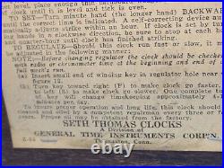 Fine Seth Thomas Mantel Clock Nautical Design, Circa 1900-40's We Ship