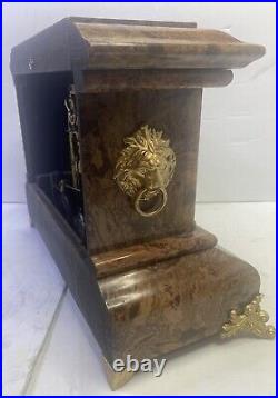 Fully And Properly Restored Seth Thomas Golden Bronze Adamantine Mantel Clock