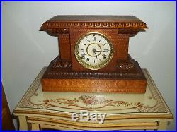 Fully & Properly Restored Seth Thomas Carved Wood Mantel Clock, Model No. 820