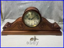 GORGEOUS SETH THOMAS CLOCK TAMBOUR MODEL Ca. 1915 REBUILT, ANTIQUE AND SCARCE