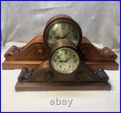 GORGEOUS SETH THOMAS CLOCK TAMBOUR MODEL Ca. 1915 REBUILT, ANTIQUE AND SCARCE