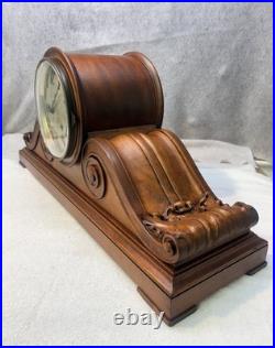 GORGEOUS SETH THOMAS CLOCK TAMBOUR MODEL Ca. 1915 REBUILT, ANTIQUE AND SCARCE