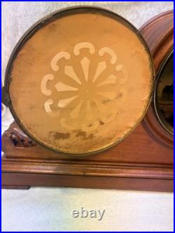 GORGEOUS SETH THOMAS CLOCK TAMBOUR MODEL Ca. 1915 REBUILT, ANTIQUE AND SCARCE