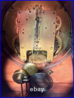 GORGEOUS SETH THOMAS CLOCK TAMBOUR MODEL Ca. 1915 REBUILT, ANTIQUE AND SCARCE