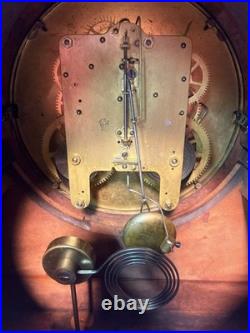 GORGEOUS SETH THOMAS CLOCK TAMBOUR MODEL Ca. 1915 REBUILT, ANTIQUE AND SCARCE