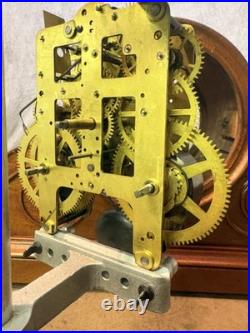 GORGEOUS SETH THOMAS CLOCK TAMBOUR MODEL Ca. 1915 REBUILT, ANTIQUE AND SCARCE