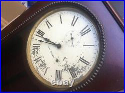Giant 6 Foot Antique Mahogany Seth Thomas Regulator Wall Clock for resto