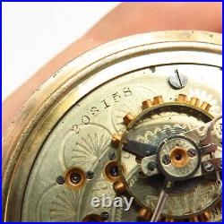 Gold Plated Antique Seth Thomas Roman Dial Pocket Watch