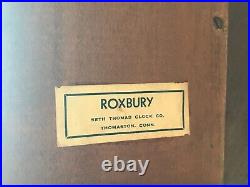 Heavy Old Antique Ornate Wood Desk Mantle Shelf Clock Seth Thomas Roxbury