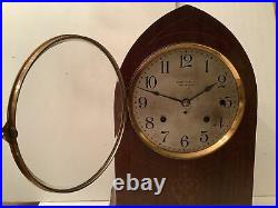 Huge Seth Thomas Gothic Cathedral Sonora 5 Bell Chime Clock. 8 Dial, 18.5 Tall