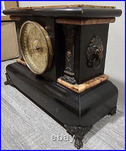KEEPS GOOD TIME! Beautiful Antique Seth Thomas Adamantine Mantle Clock