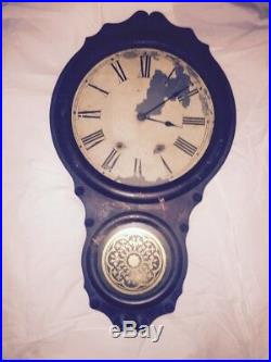 L@@K Scarce Antique 1800's Vintage Seth Thomas House Wall Mantle Clock Wood
