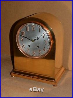 Large Antique Solid Bronze Seth Thomas Mantel Clock Chelsea Style