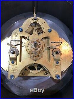 Large Ashcroft Manufactoring Company Seth Thomas Twin Wind Ships Railroad Clock